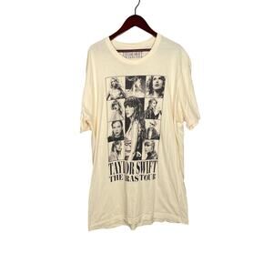 Taylor Swift The Eras Tour T-Shirt Cream Large SS Crew Fan Merch Graphic Music